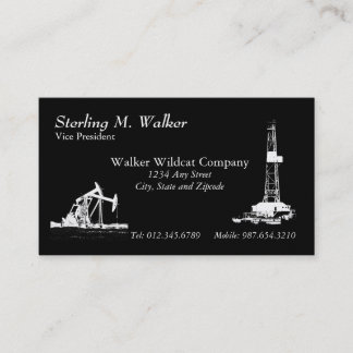 Oil Drilling Rig Pumping Unit Inches Centimetre Business Card