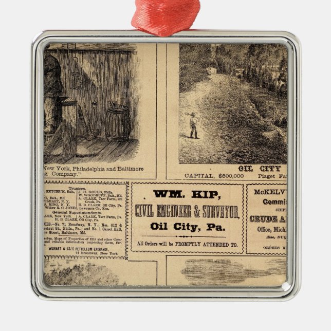 Oil farms metal ornament (Front)