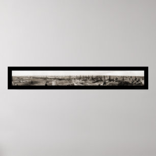 Oil Field Desdemona Photo 1919 Poster