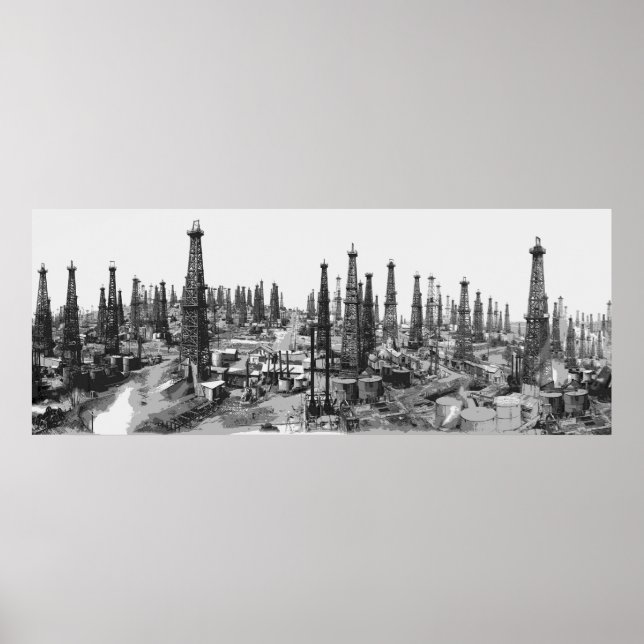 OIL FIELD FOREST of WOOD DERRICKS Poster (Front)