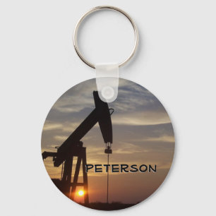 Oil Fields monogram Keychain