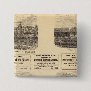 Oil fields, residence 2 inch square button