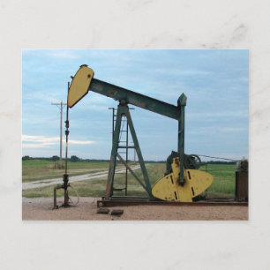 Oil Jack, Pumpjack,  in Field Postcard