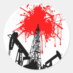 Oil of blood classic round sticker