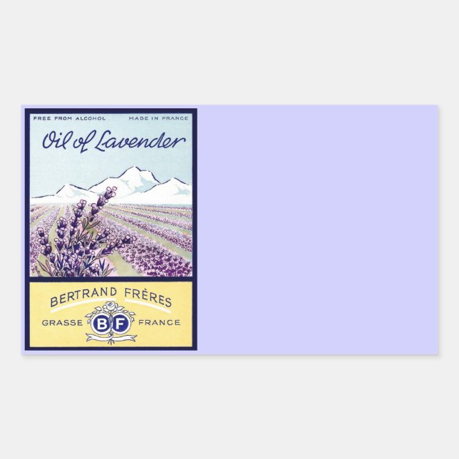 Oil of Lavender - Grasse France Sticker (Front)