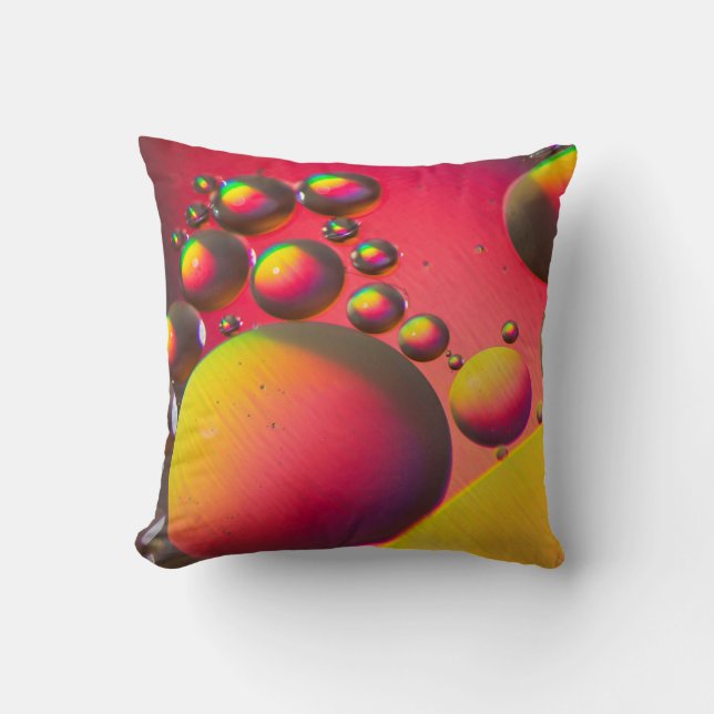 Oil on water throw pillow (Front)