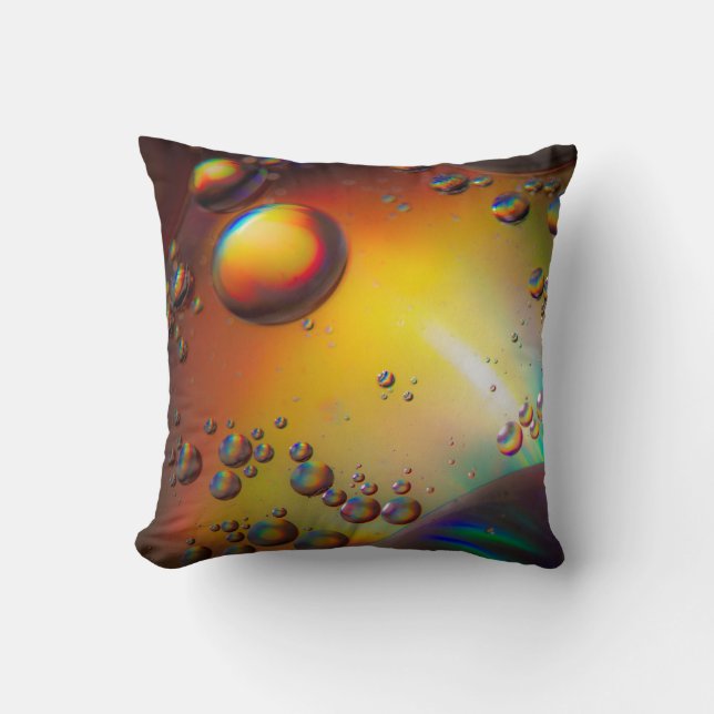 Oil on water throw pillow (Front)