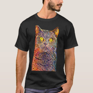 Oil Paint Filter Cat T-Shirt