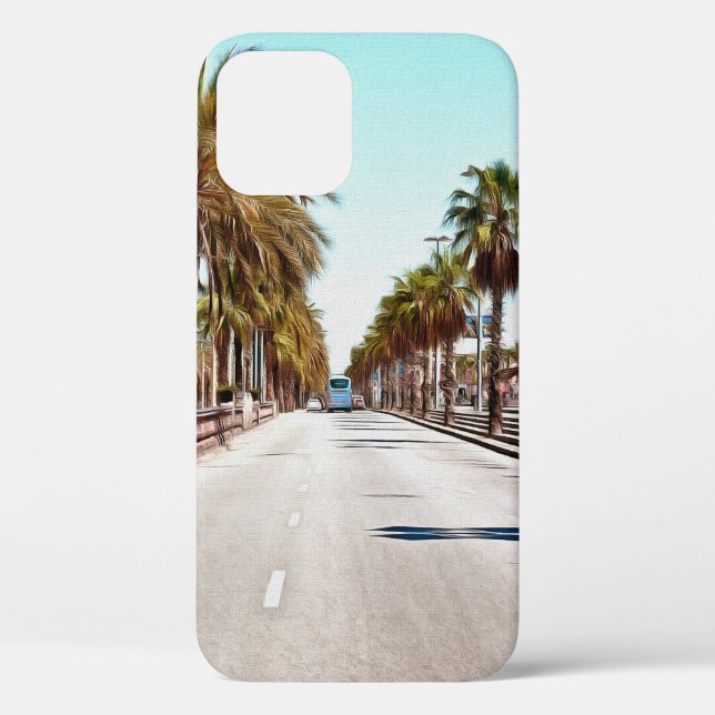 Oil paint. Imitation. Illustration. Broad street a Case-Mate iPhone Case (Back)