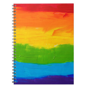 Oil paint Rainbow Colors Gay Lesbian LGBT Notebook