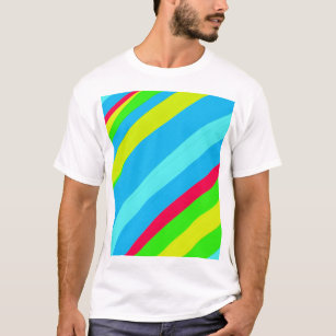 Oil Painted Bright diagonal lines T-Shirt