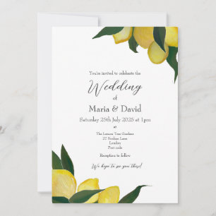 Oil Painted Lemons Invitation