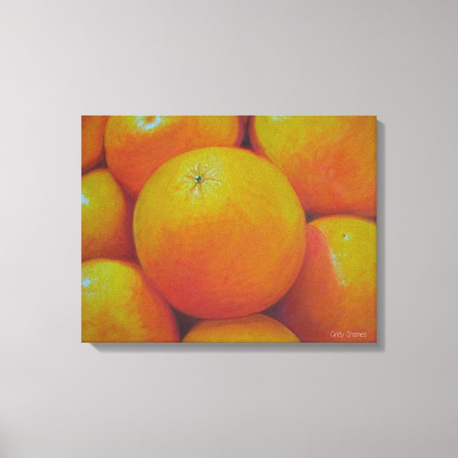 oil painted oranges canvas print (Front)