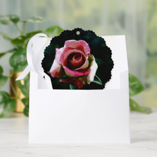 Oil Painted Rose Ornament Card