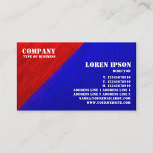 Oil Painted Triangular Corner - Rad and Blue Business Card