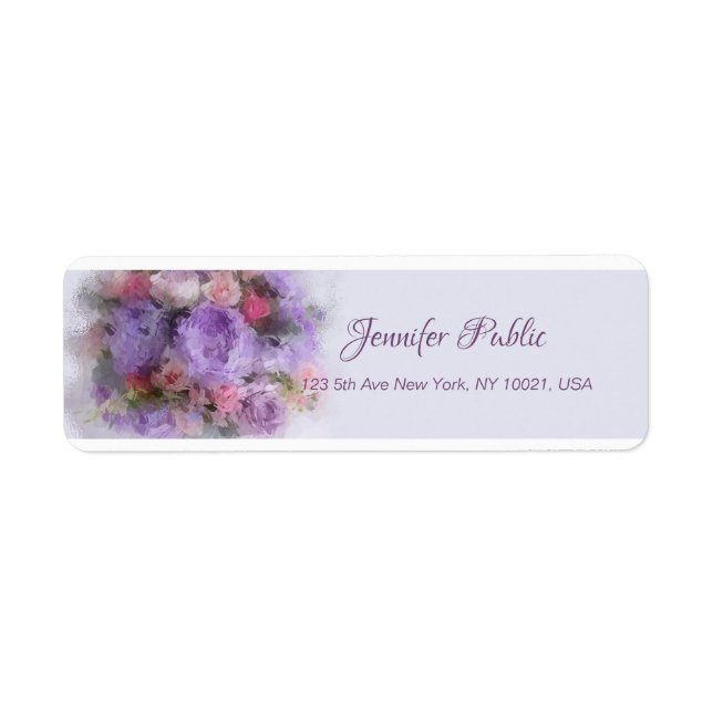 Oil Painting Flowers Hand Script Modern Template (Front)