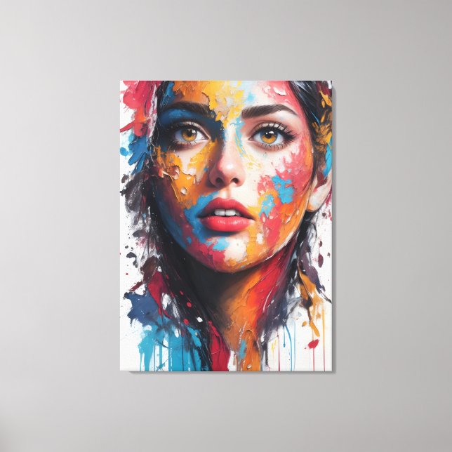 Oil painting Girl Saatchi Art Canvas Print (Front)