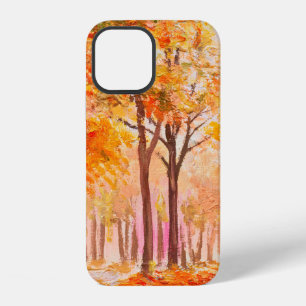 Oil painting landscape - colourful autumn forest iPhone 12 case