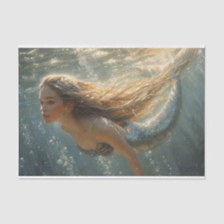Oil Painting of a Mermaid Tissue Paper