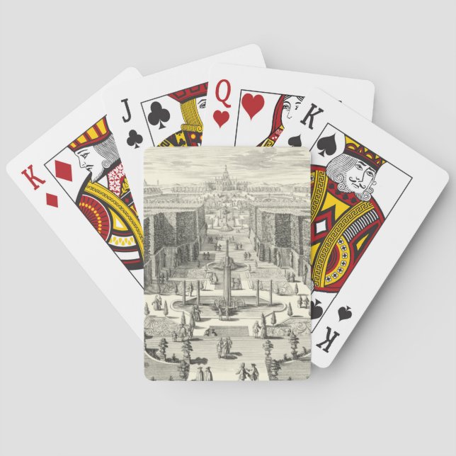 Oil Painting of Fountains at Garden of Versailles Playing Cards (Back)