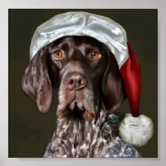 Oil Painting of German Shorthaired Pointer Poster