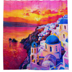 oil painting on canvas. Sunset over the island. M