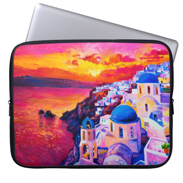  oil painting on canvas. Sunset over the island. M Laptop Sleeve (Front)