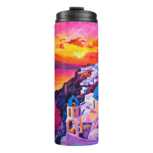  oil painting on canvas. Sunset over the island. M Thermal Tumbler