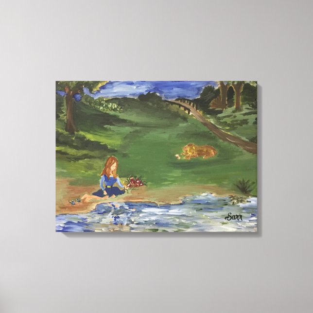 Oil Painting Original in print Day in The Park Sar (Front)