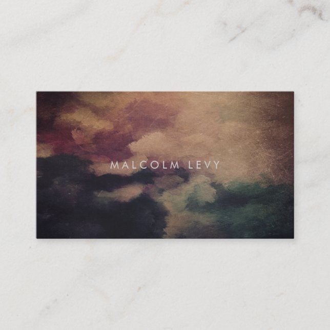 Oil Painting Textured Distress Business Cards (Front)