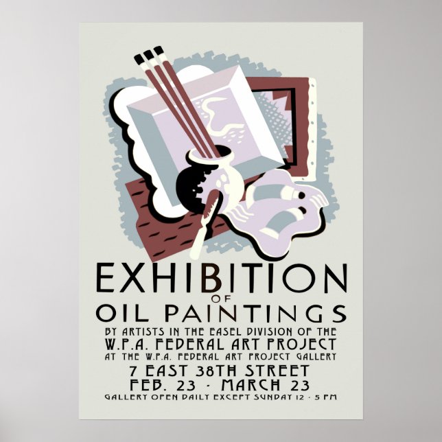 Oil Paintings Exhibition Poster (Front)
