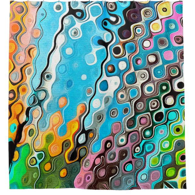 Oil pastel drawing. Abstract color background. Fin (Front)