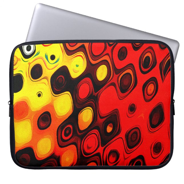 Oil pastel drawing. Abstract colour background. Fi Laptop Sleeve (Front)