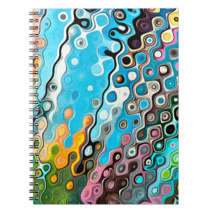 Oil pastel drawing. Abstract colour background. Fi Notebook