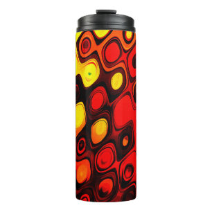 Oil pastel drawing. Abstract colour background. Fi Thermal Tumbler
