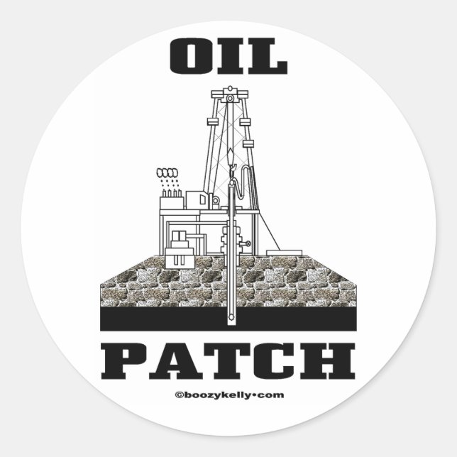 Oil Patch,Oil Field Sticker,Oil,Oil Rig Classic Round Sticker (Front)