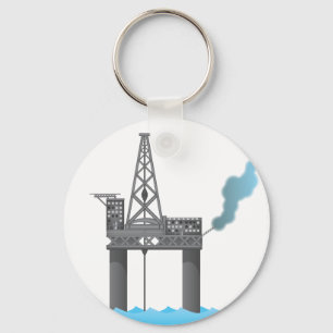 Oil Platform Keychain