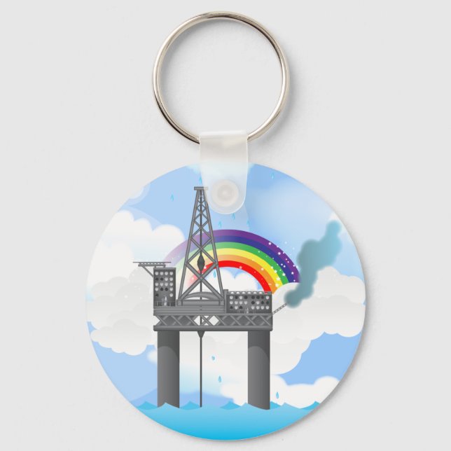 Oil Platform Keychain (Front)