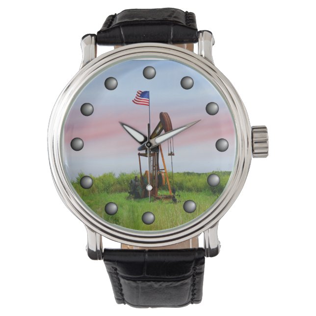 Oil Pump With American Flag Watch (Front)
