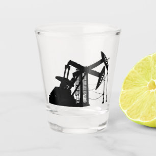 Oil Pumping Unit Design Shot Glass