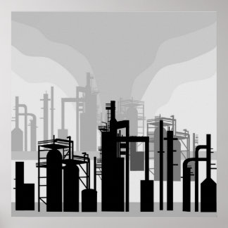 Oil Refinery Environment Poster