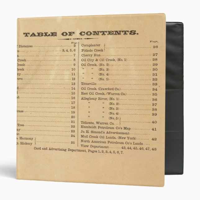 Oil regions, Pennsylvania Binder (Front/Inside)