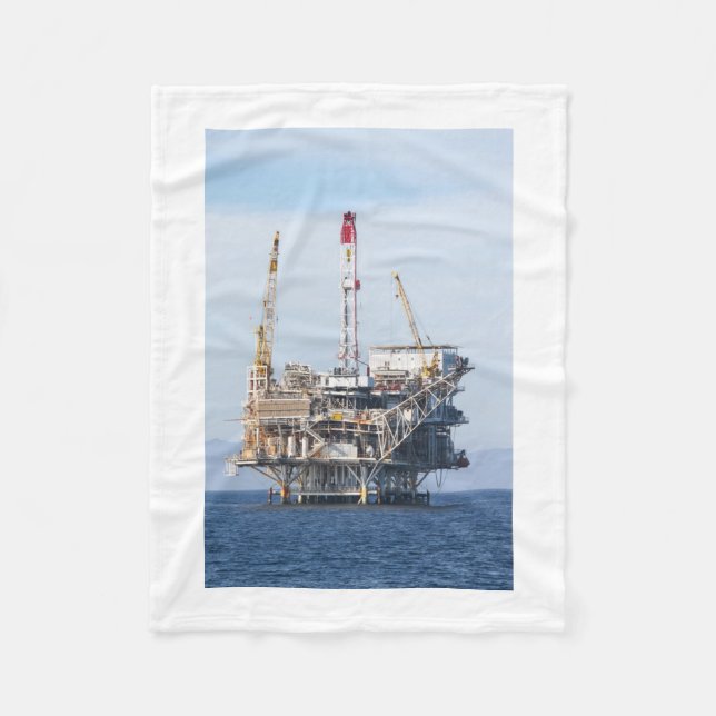 Oil Rig Fleece Blanket (Front)