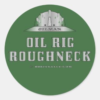 Oil Rig Roughneck,Oilfield Sticker,North Sea Oil Classic Round Sticker