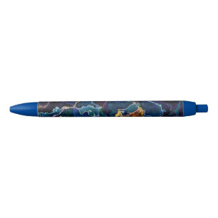 Oil Slick Black Ink Pen