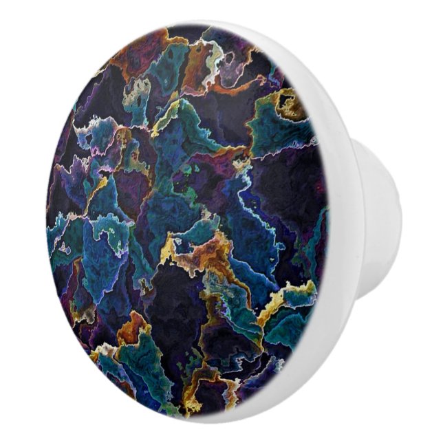 Oil Slick  Ceramic Knob (Right)