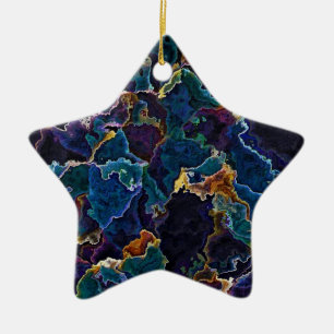 Oil Slick Ceramic Ornament