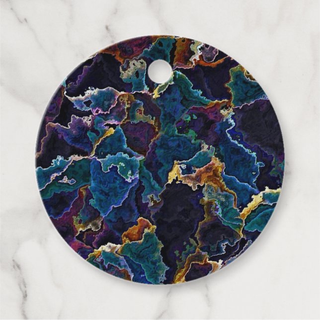 Oil Slick  Favour Tags (Front)
