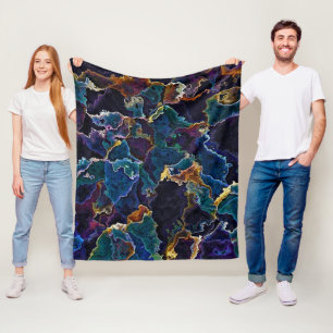 Oil Slick  Fleece Blanket