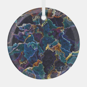 Oil Slick Glass Ornament